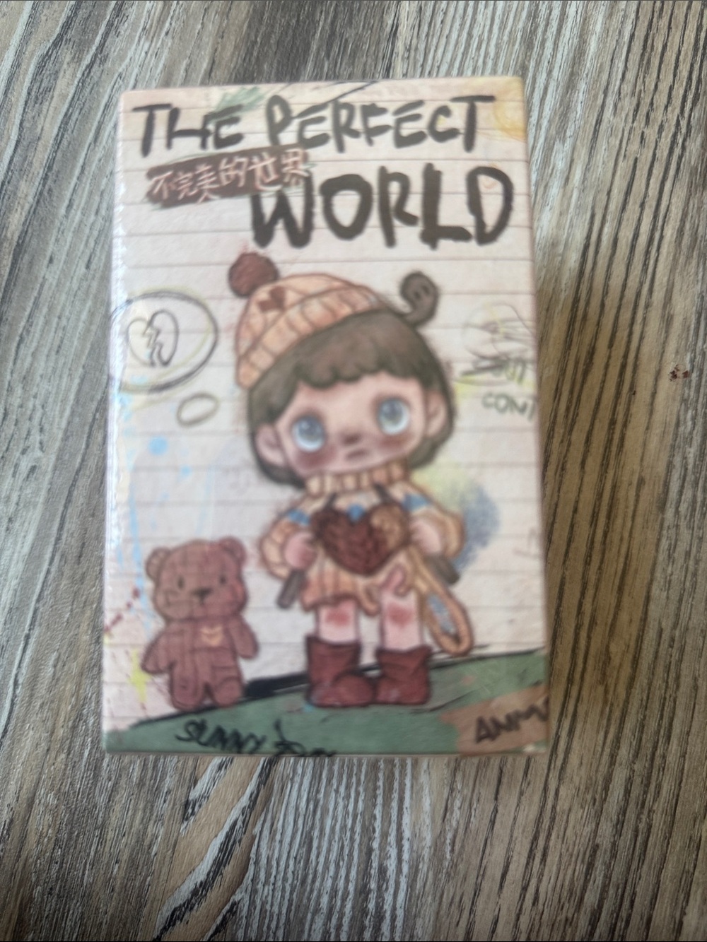 The Perfect World Cute Cartoon Girl Notebook Cover - Brown & Pink
